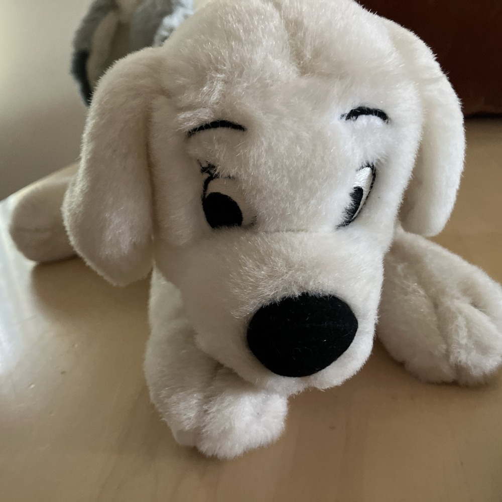 Vintage Oddball Puppy Dog Plush 102 Dalmatians 15" Girl No Spots Disney World